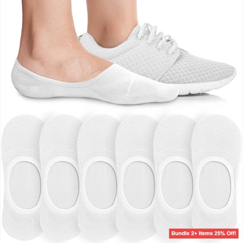No Show Socks Women Non Slip Low Cut Ankle Invisible Liner Casual Formal